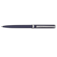 Ручка шариковая Delgado Metallic корпус металл матовый синий, клип хромированный