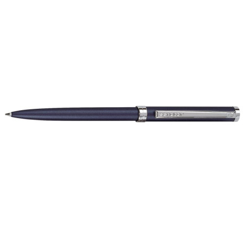 Ручка шариковая Delgado Metallic корпус металл матовый синий, клип хромированный