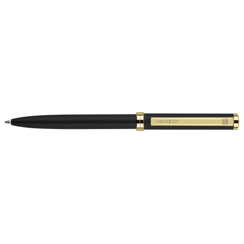 Ручка шариковая Delgado Classic корпус металлический, лакированный, черный, клип золотой