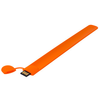 Силиконовый USB флеш-накопитель Браслет, 16ГБ, оранжевый цвет