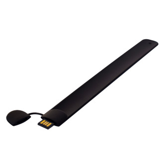 Силиконовый USB флеш-накопитель Браслет, 64ГБ, черный цвет