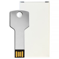 Металлический USB флеш-накопитель Ключ, 32ГБ, серебристый цвет